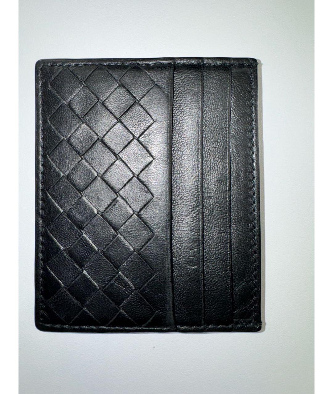 BOTTEGA VENETA Черный кожаный кардхолдер, фото 2