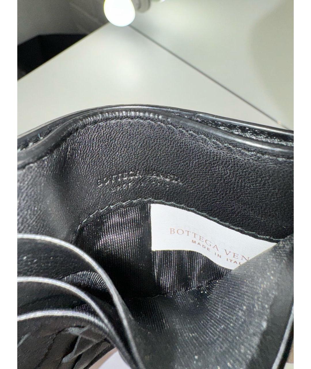 BOTTEGA VENETA Черный кожаный кардхолдер, фото 7