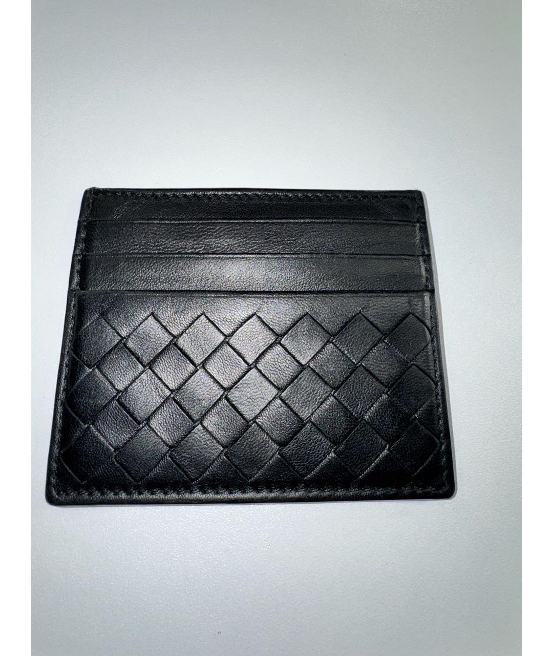 BOTTEGA VENETA Черный кожаный кардхолдер, фото 9