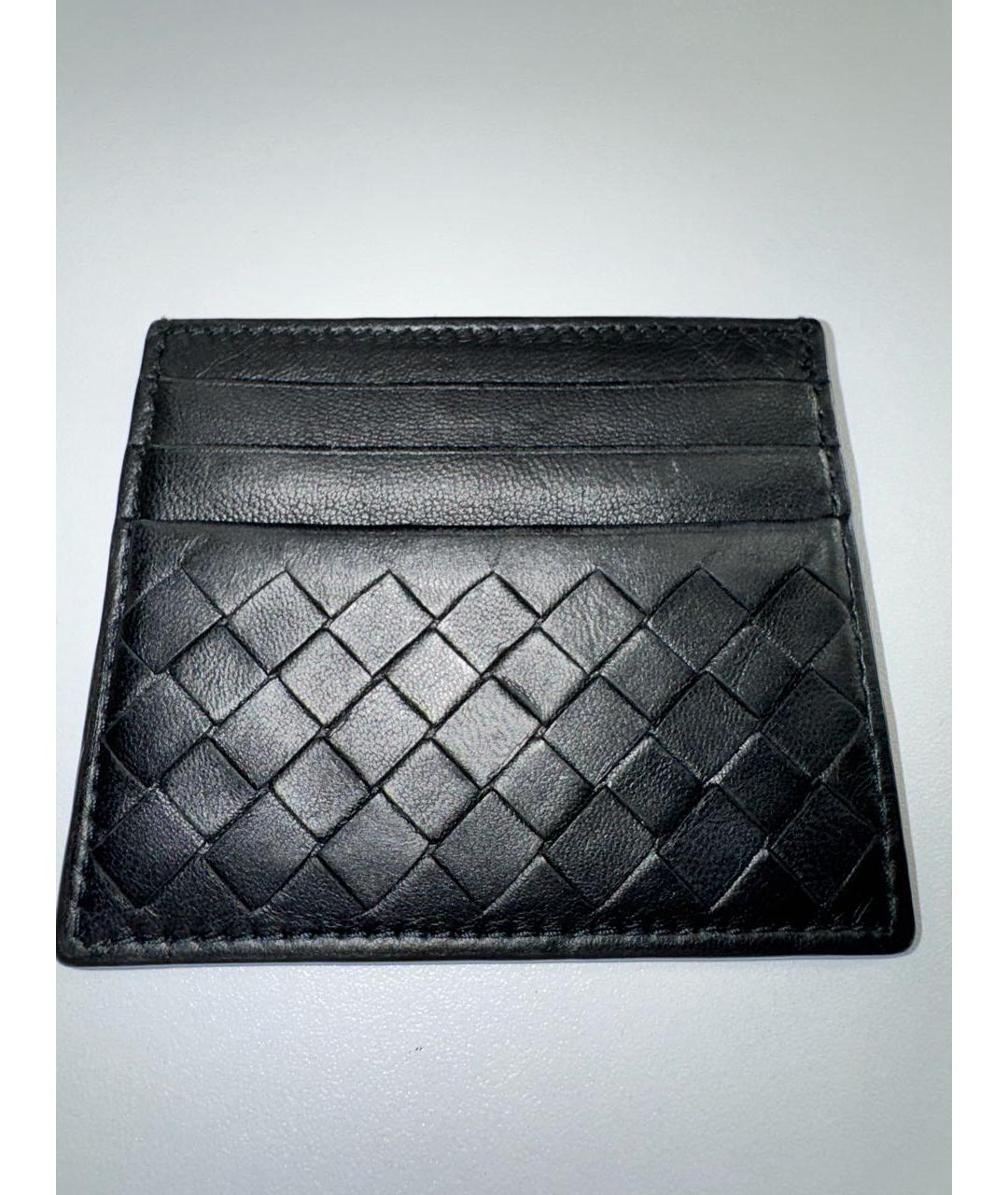 BOTTEGA VENETA Черный кожаный кардхолдер, фото 6