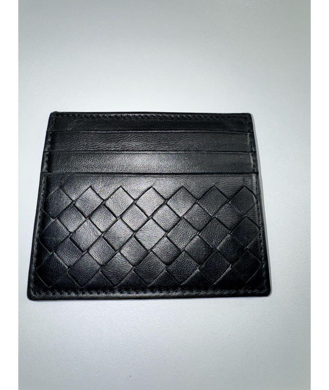 BOTTEGA VENETA Черный кожаный кардхолдер, фото 1