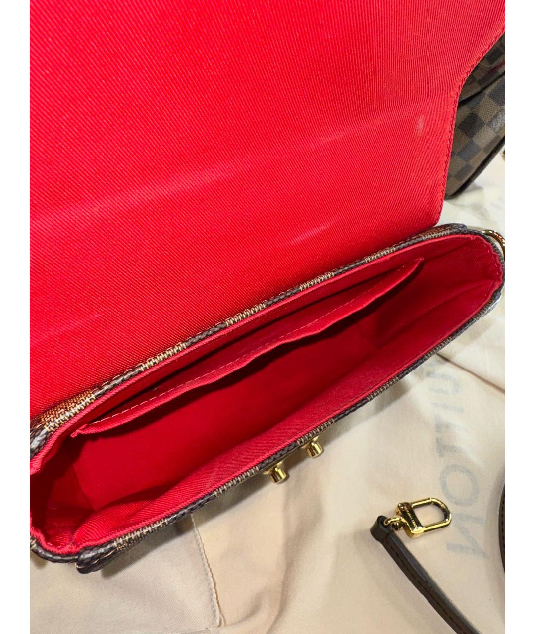 LOUIS VUITTON Коричневая сумка с короткими ручками, фото 4