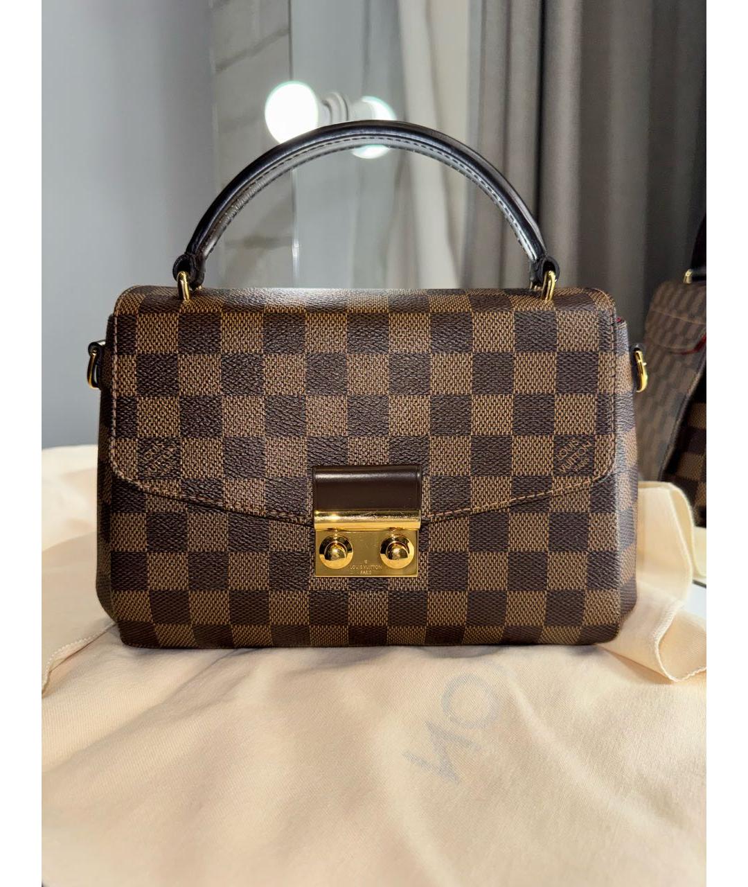 LOUIS VUITTON Коричневая сумка с короткими ручками, фото 2