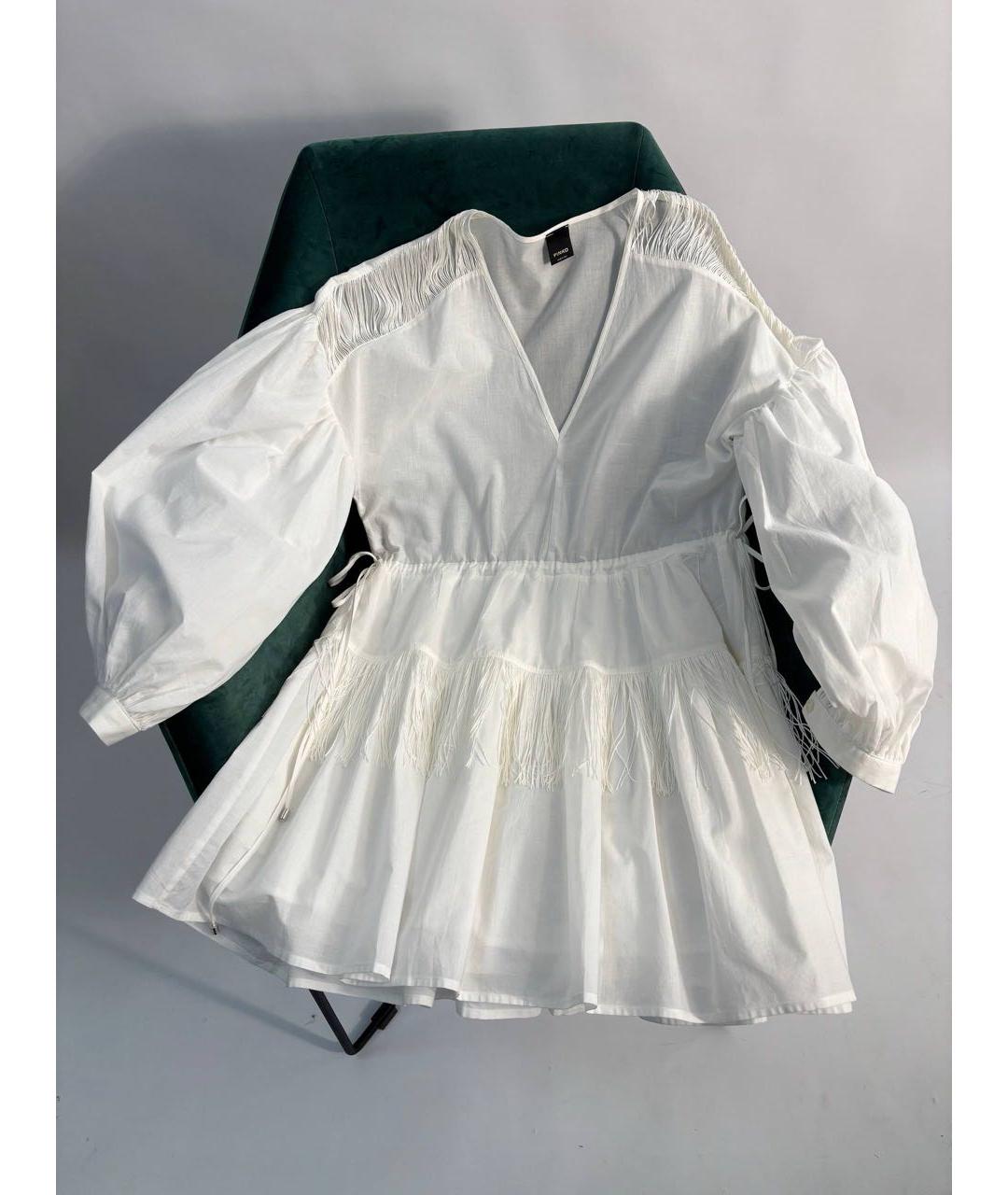 PINKO Белая хлопковая туника, фото 6