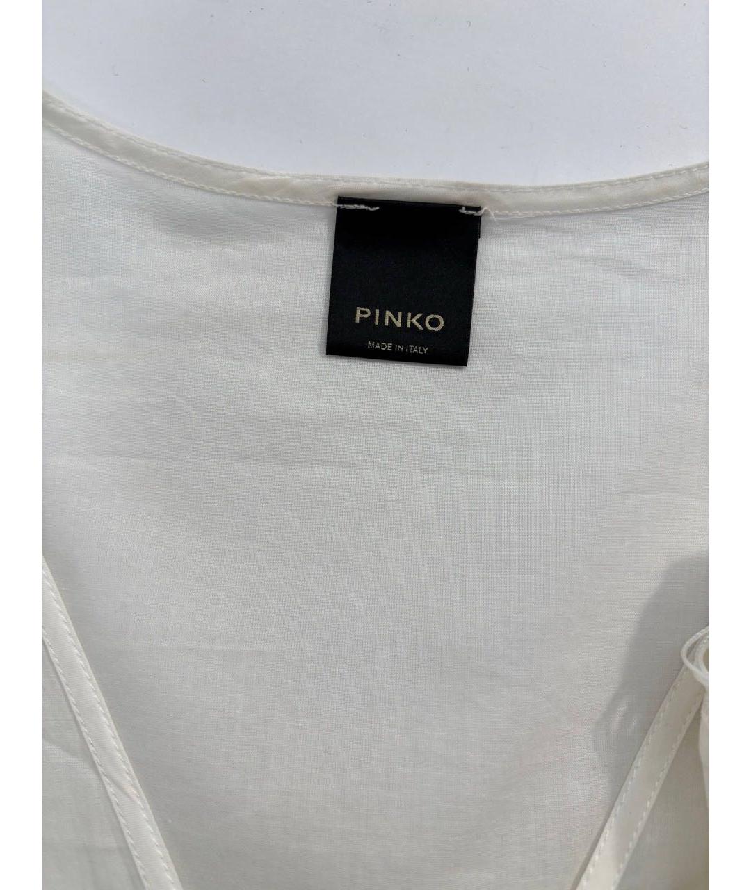 PINKO Белая хлопковая туника, фото 3
