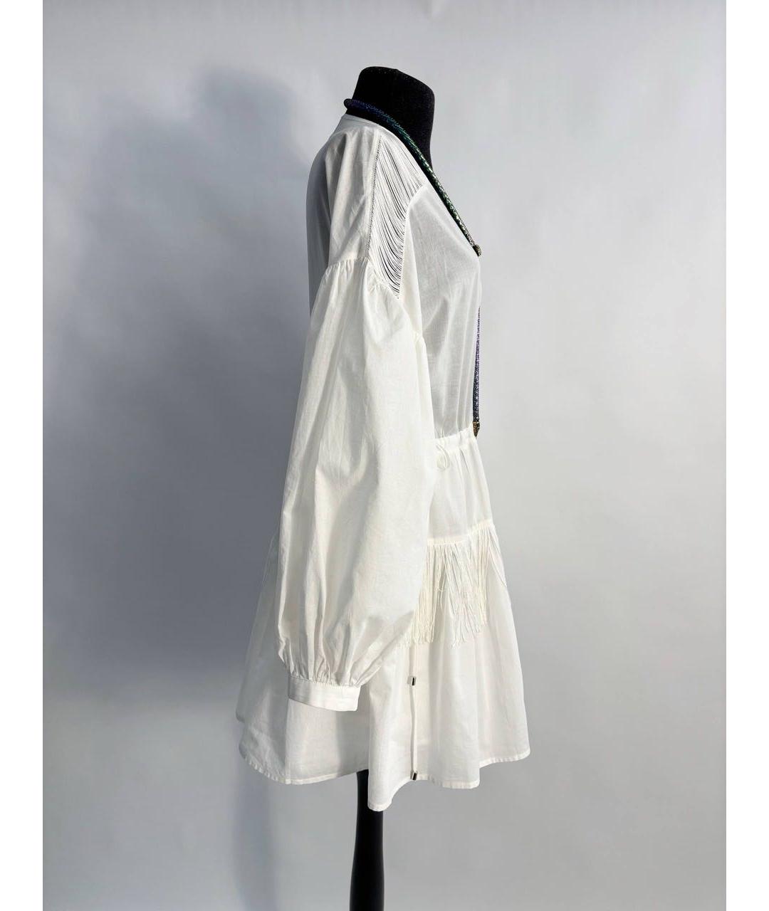 PINKO Белая хлопковая туника, фото 8