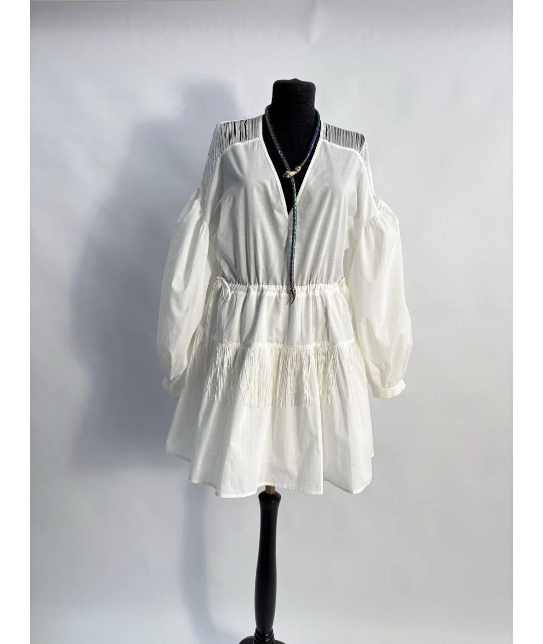 PINKO Белая хлопковая туника, фото 4