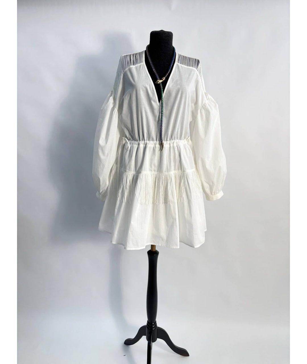 PINKO Белая хлопковая туника, фото 5