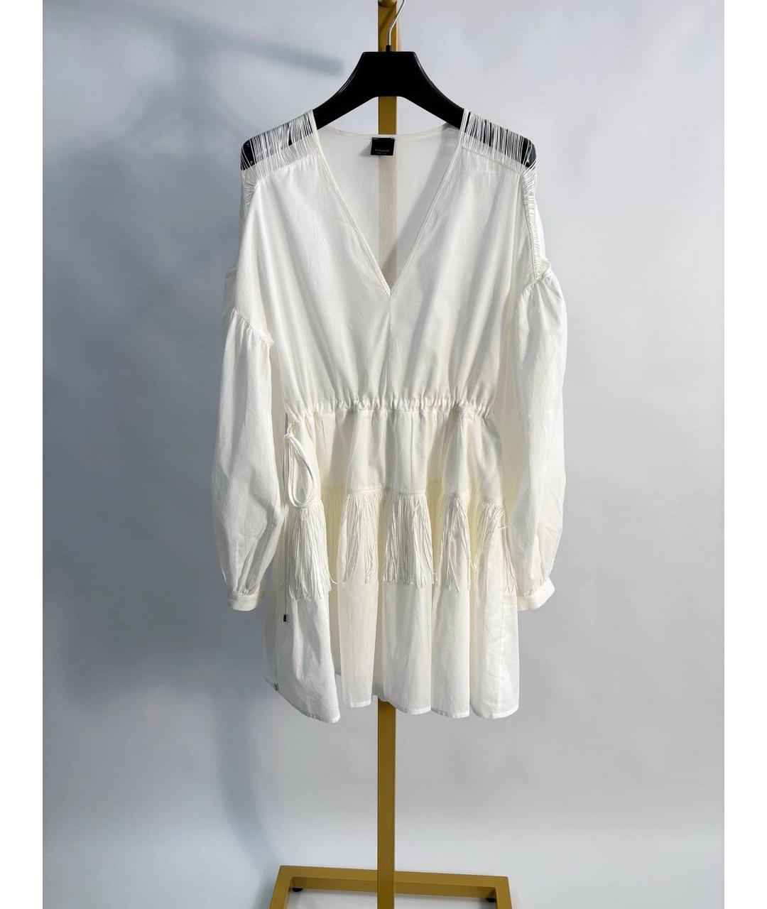 PINKO Белая хлопковая туника, фото 9