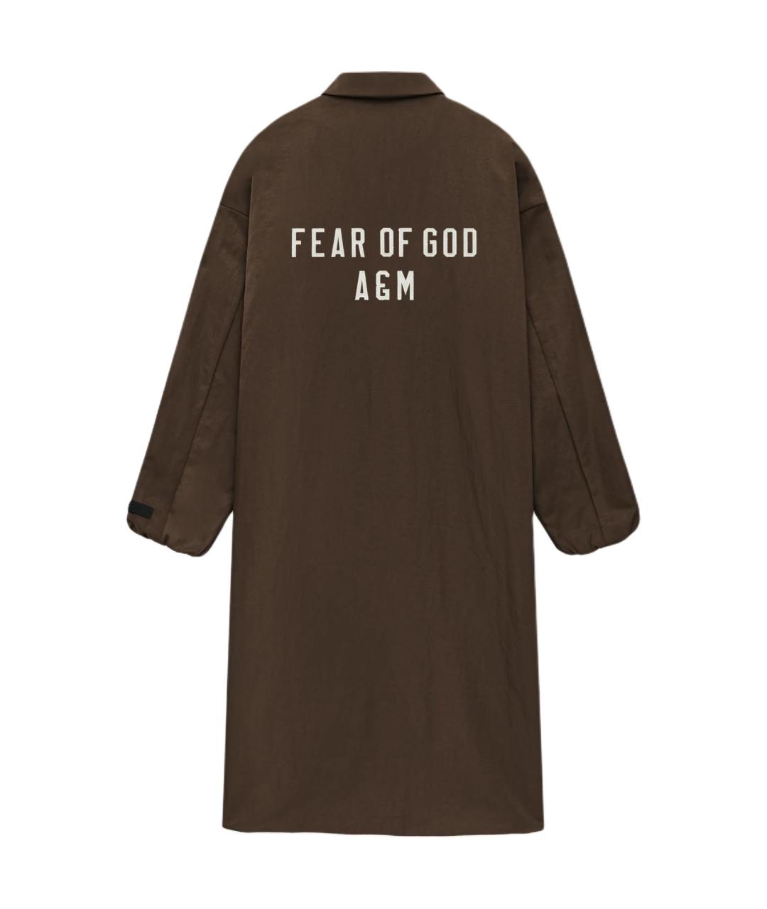 FEAR OF GOD ESSENTIALS Коричневый тренч / плащ, фото 2