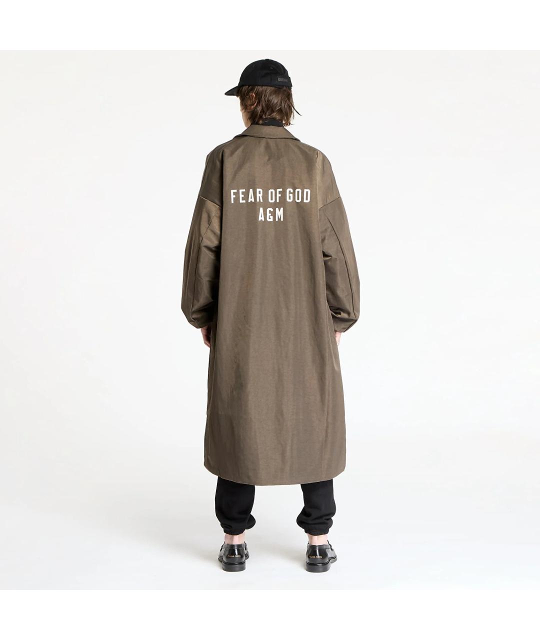 FEAR OF GOD ESSENTIALS Коричневый тренч / плащ, фото 5