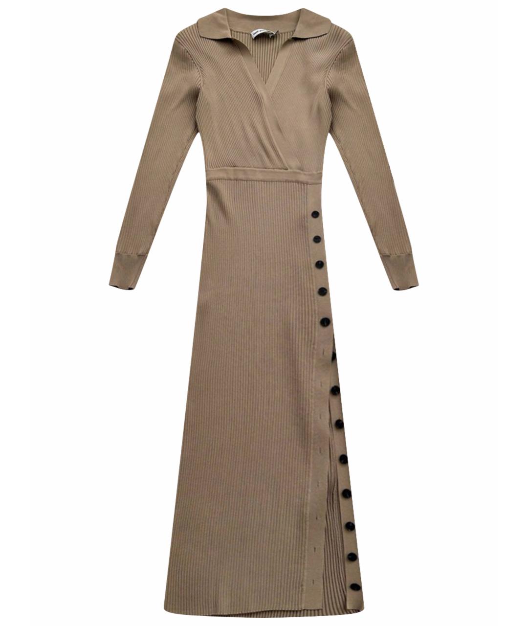 SELF-PORTRAIT Бежевый вискозный сарафан, фото 1