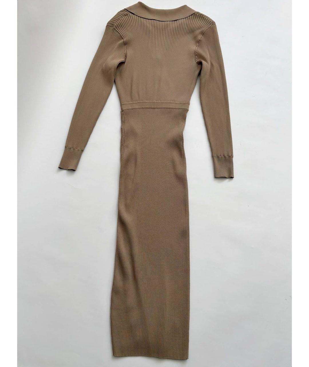 SELF-PORTRAIT Бежевый вискозный сарафан, фото 8