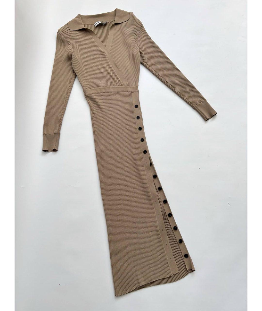 SELF-PORTRAIT Бежевый вискозный сарафан, фото 9