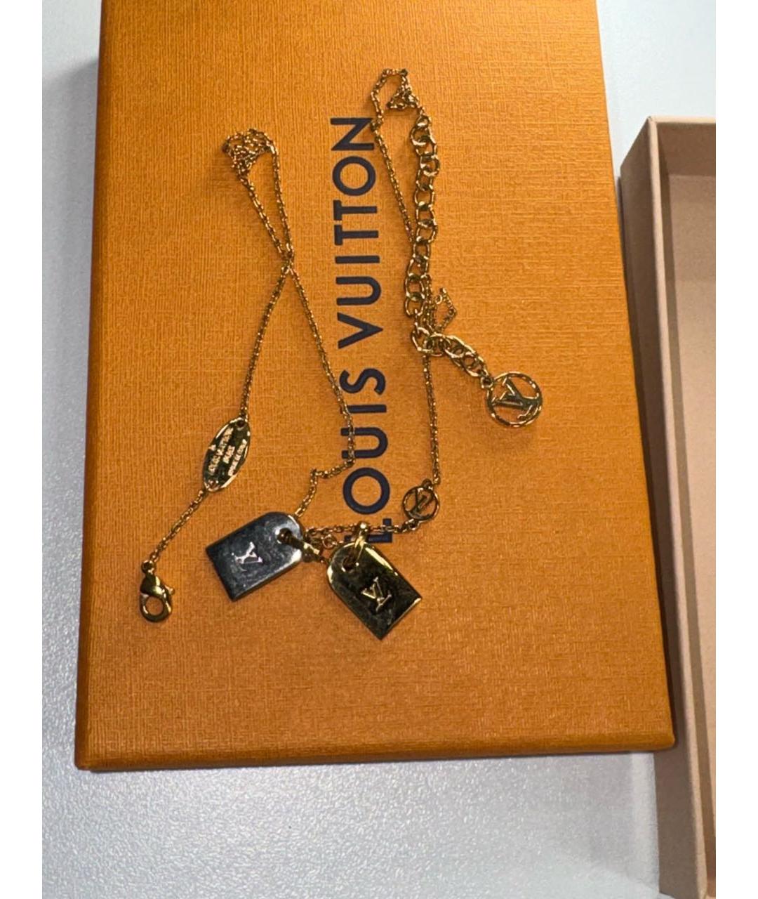 LOUIS VUITTON Золотое позолоченное колье, фото 5