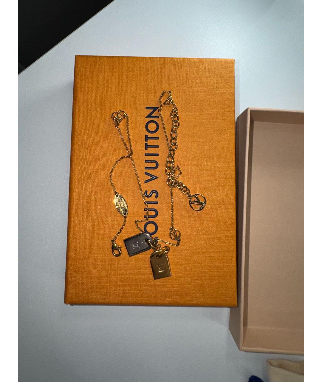 LOUIS VUITTON Золотое позолоченное колье, фото 4