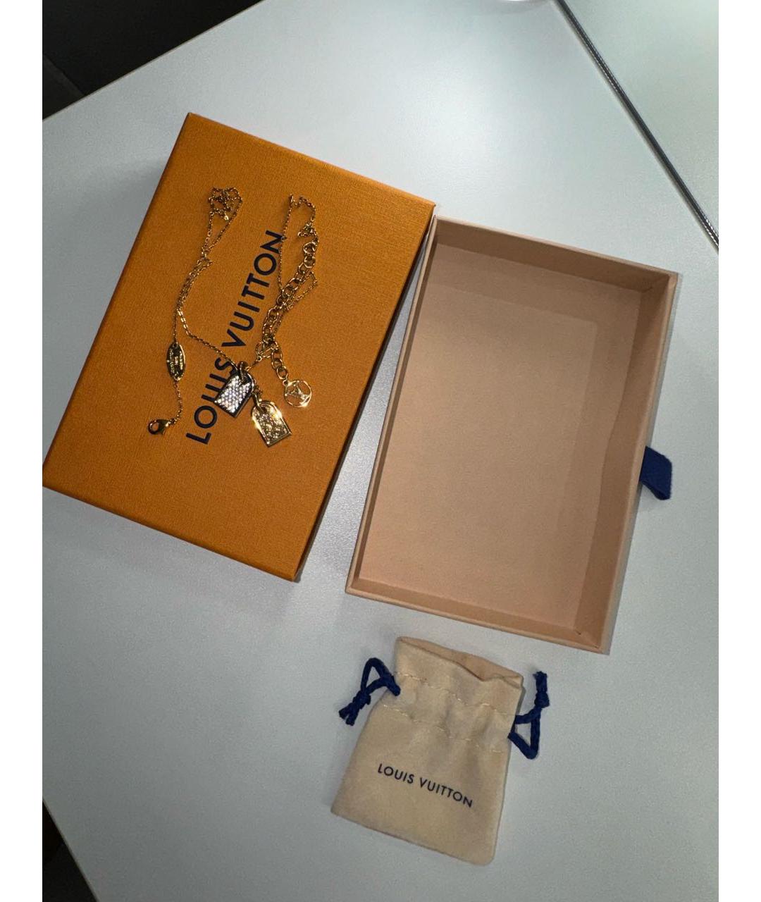 LOUIS VUITTON Золотое позолоченное колье, фото 6