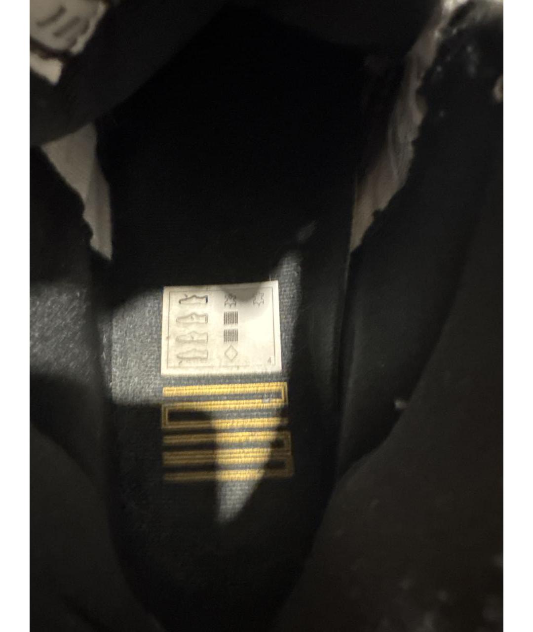 JORDAN Черные кожаные высокие кроссовки / кеды, фото 6