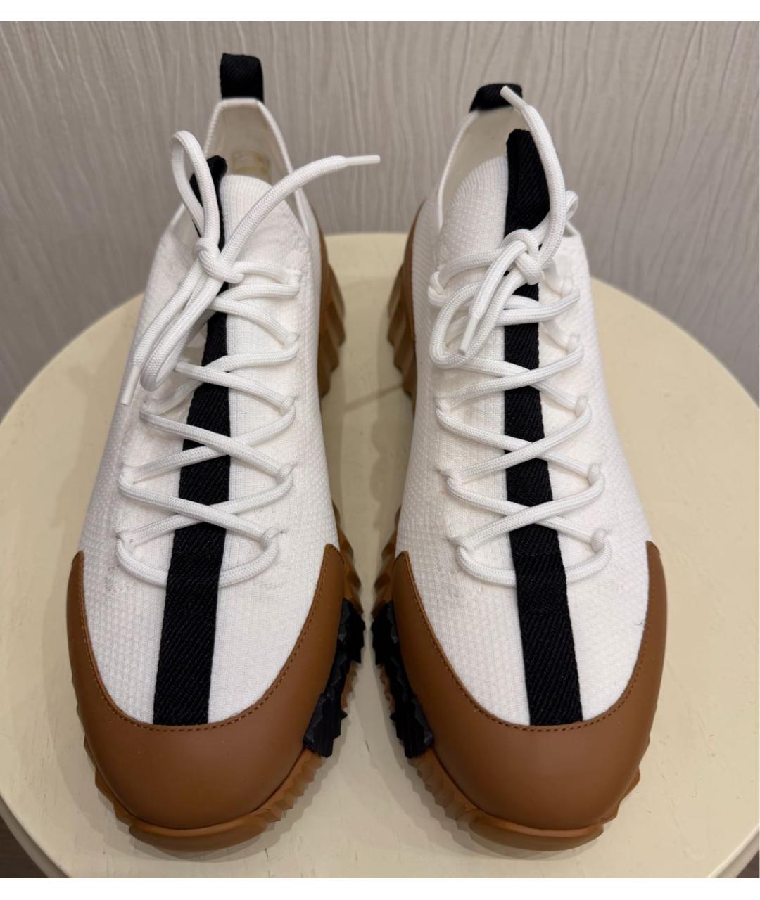 HERMES Белые текстильные кроссовки, фото 3