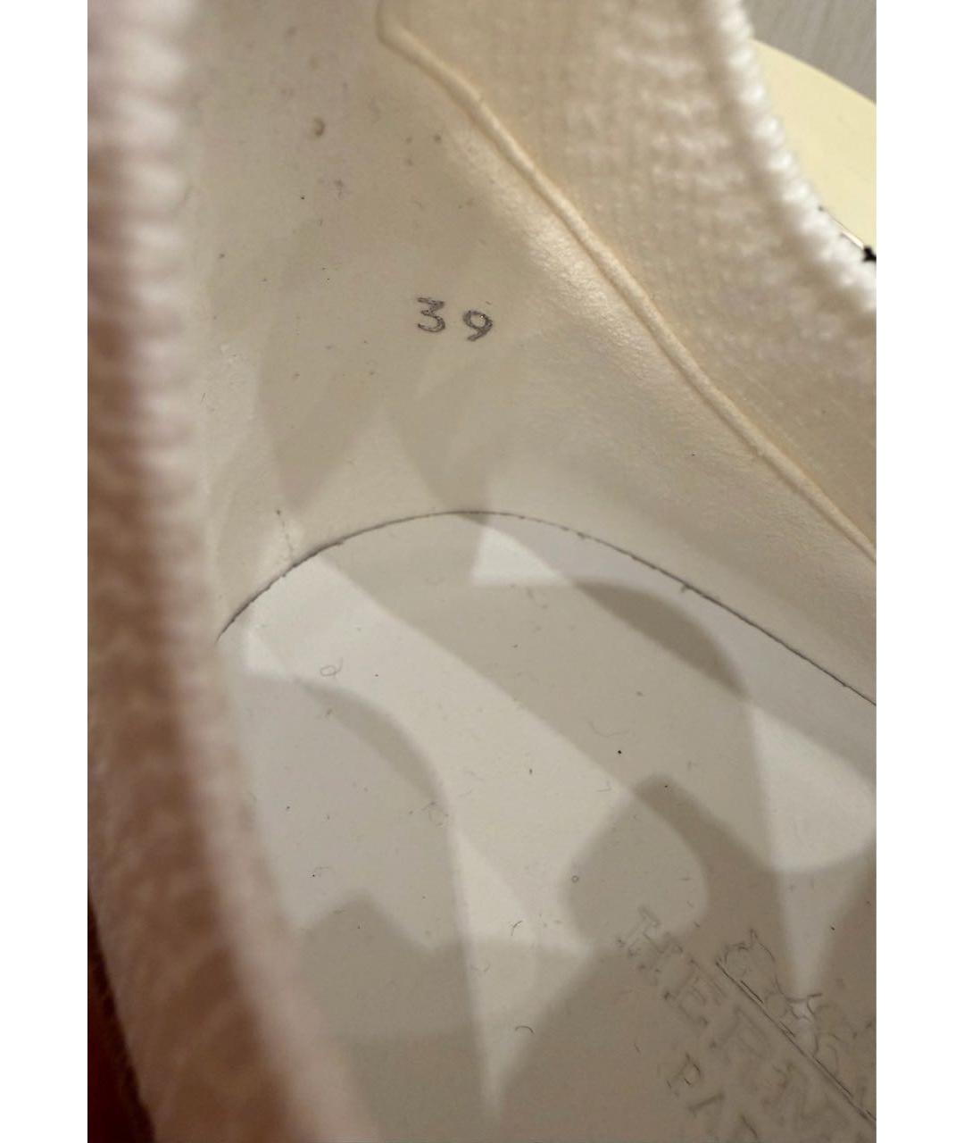 HERMES Белые текстильные кроссовки, фото 6