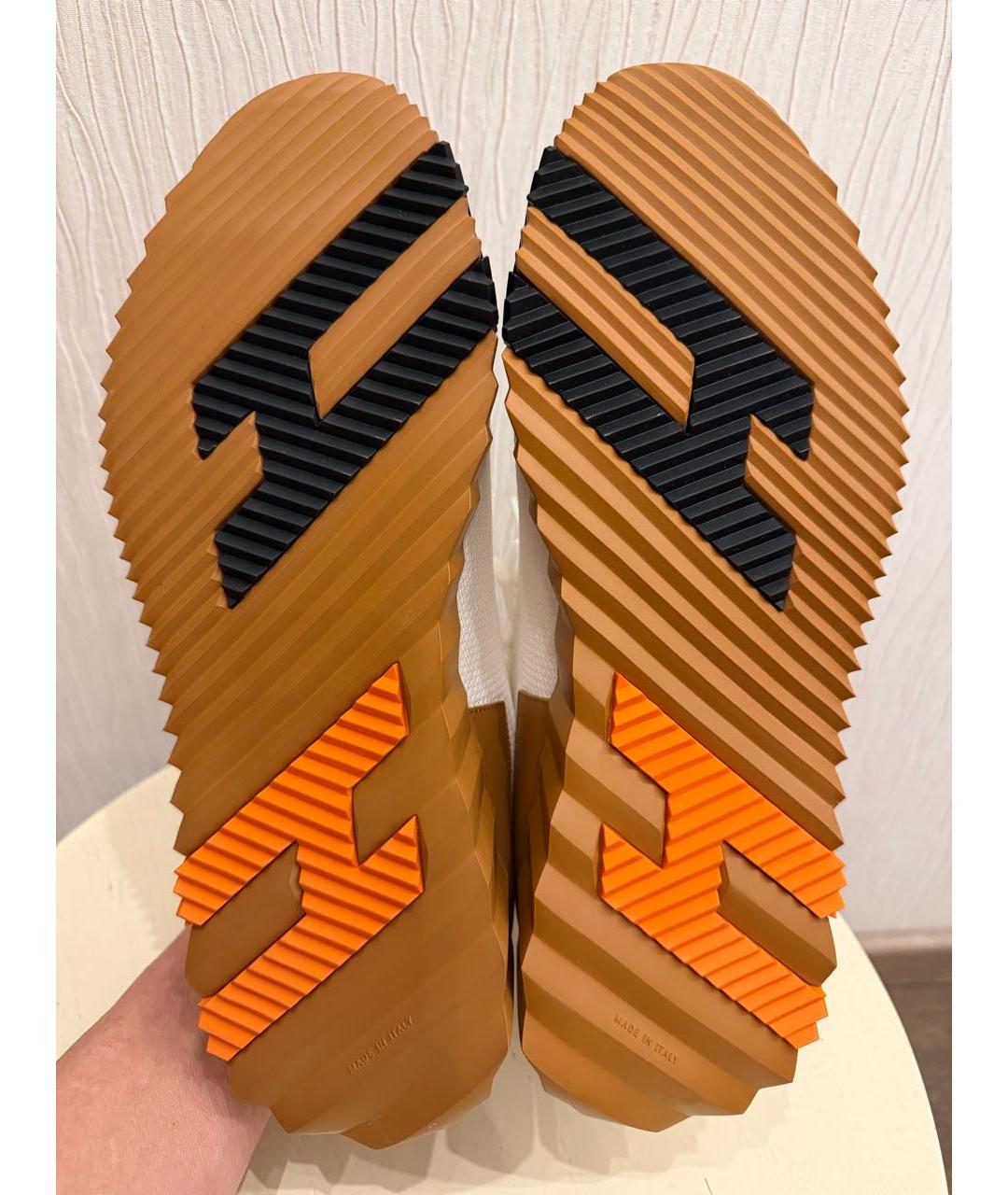 HERMES Белые текстильные кроссовки, фото 5