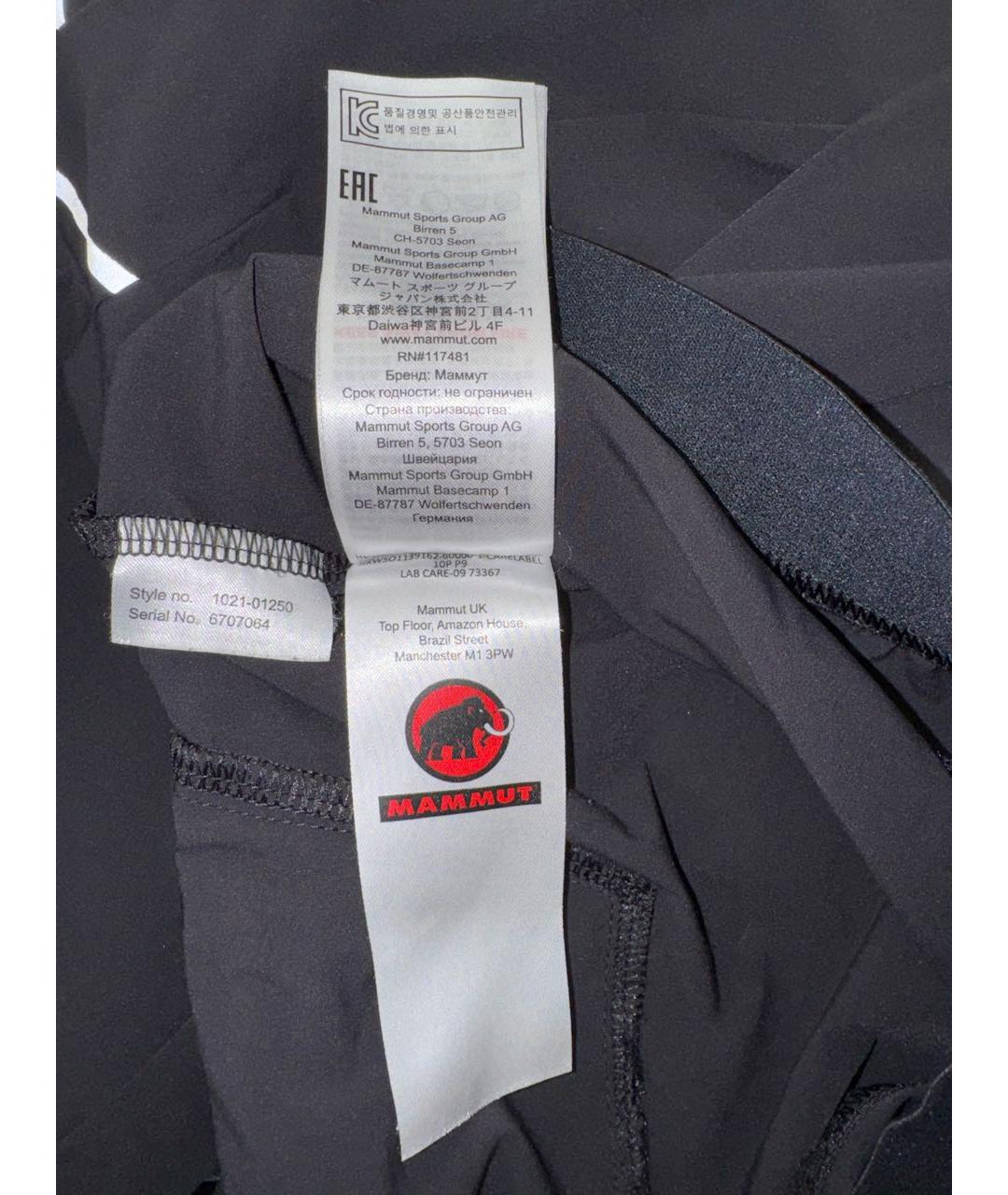 MAMMUT SWISS1862 Черные полиамидовые леггинсы и велосипедки, фото 6