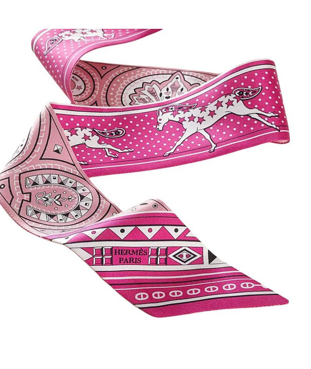HERMES Мульти шелковый шарф, фото 2