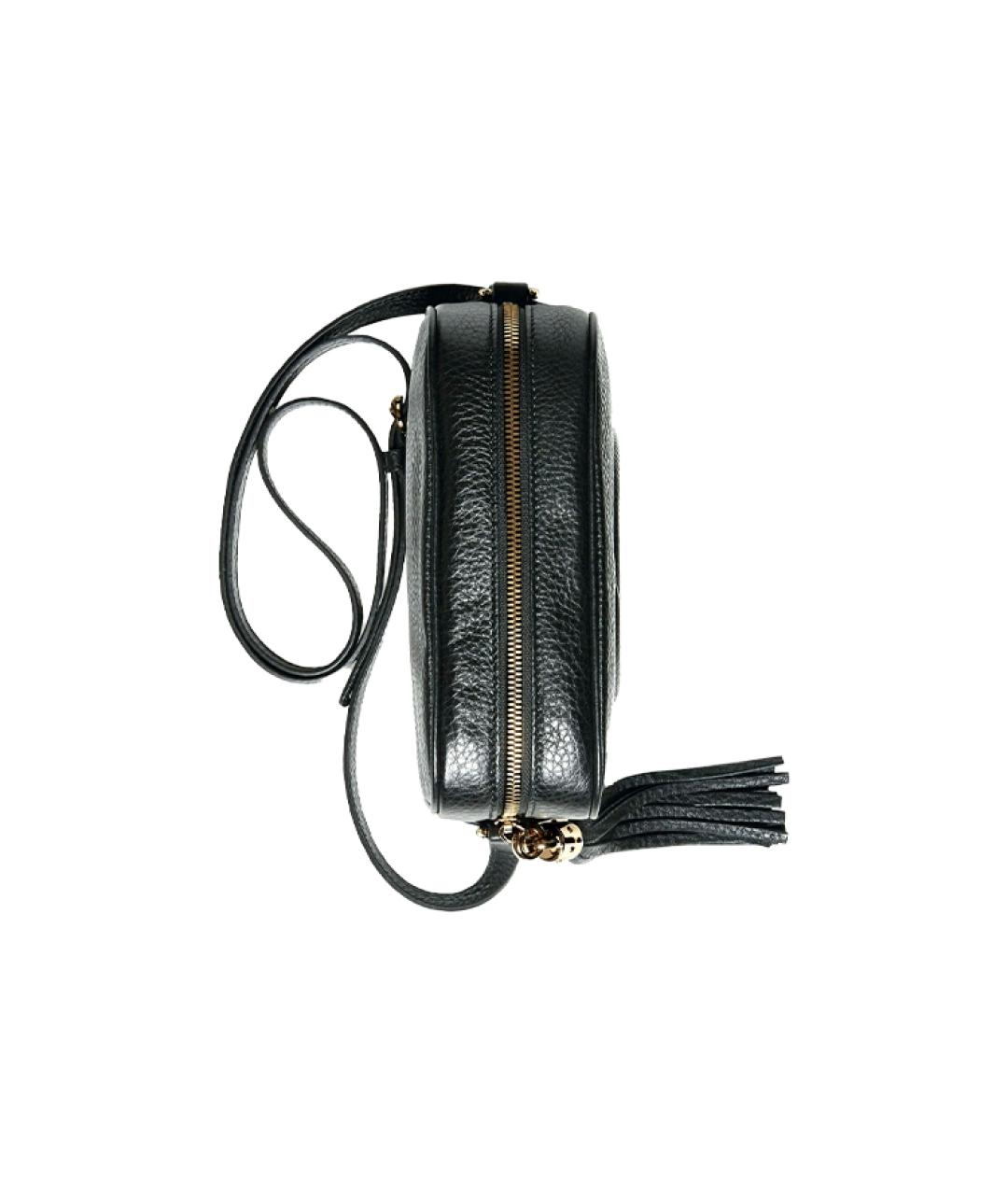 GUCCI Черная кожаная сумка через плечо, фото 5