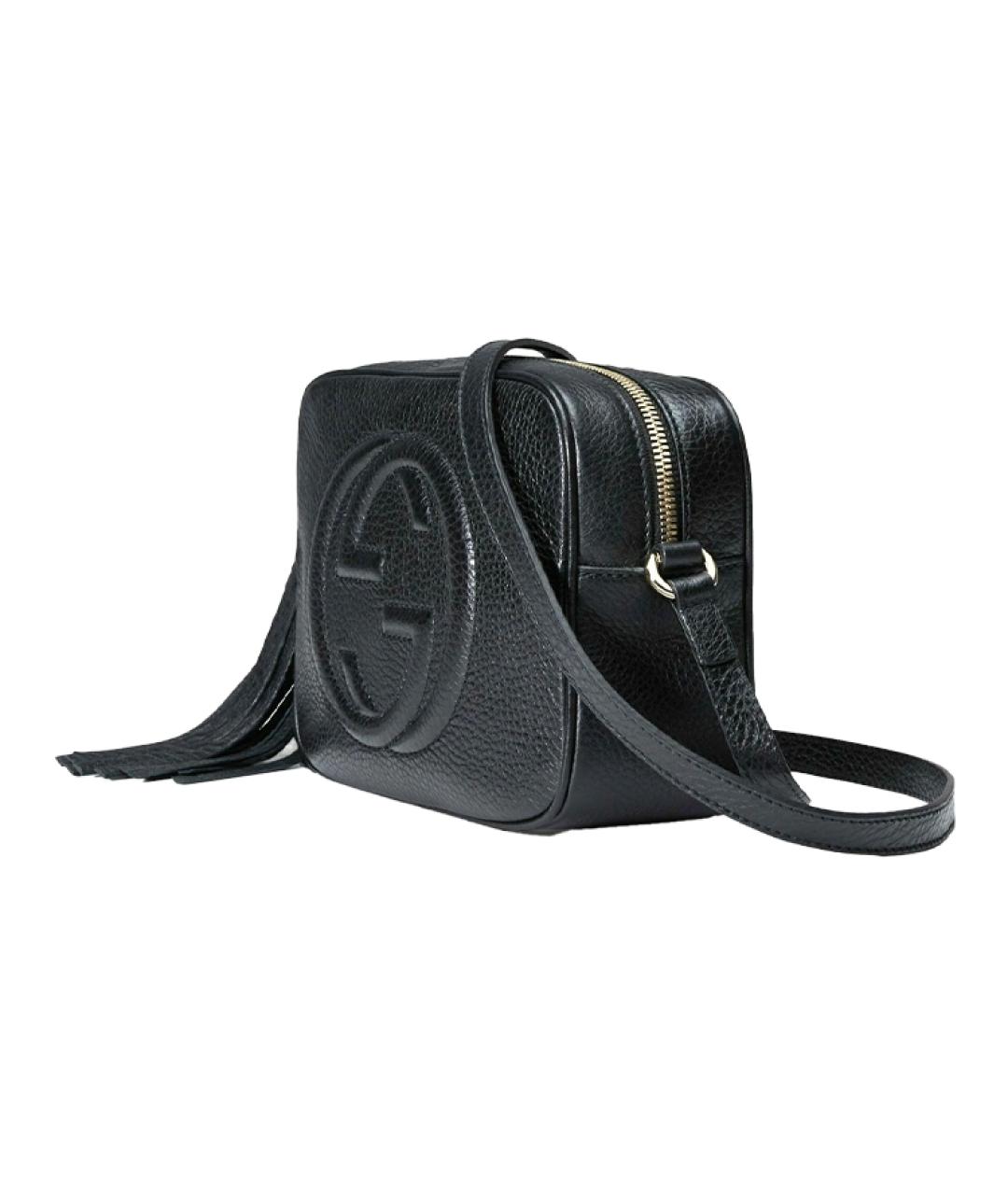 GUCCI Черная кожаная сумка через плечо, фото 2