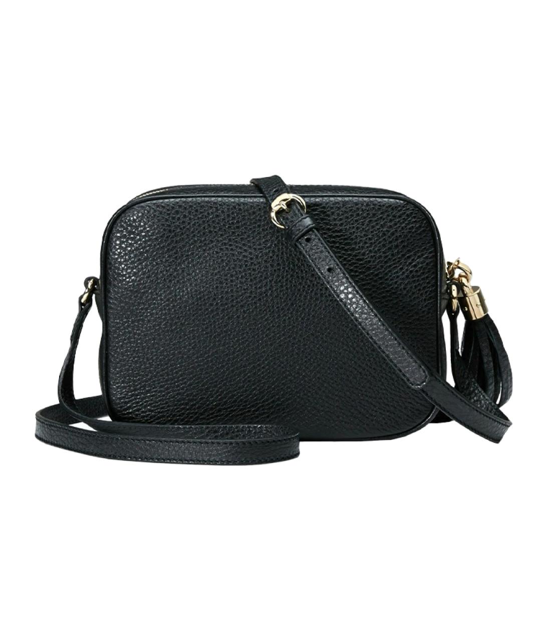 GUCCI Черная кожаная сумка через плечо, фото 3