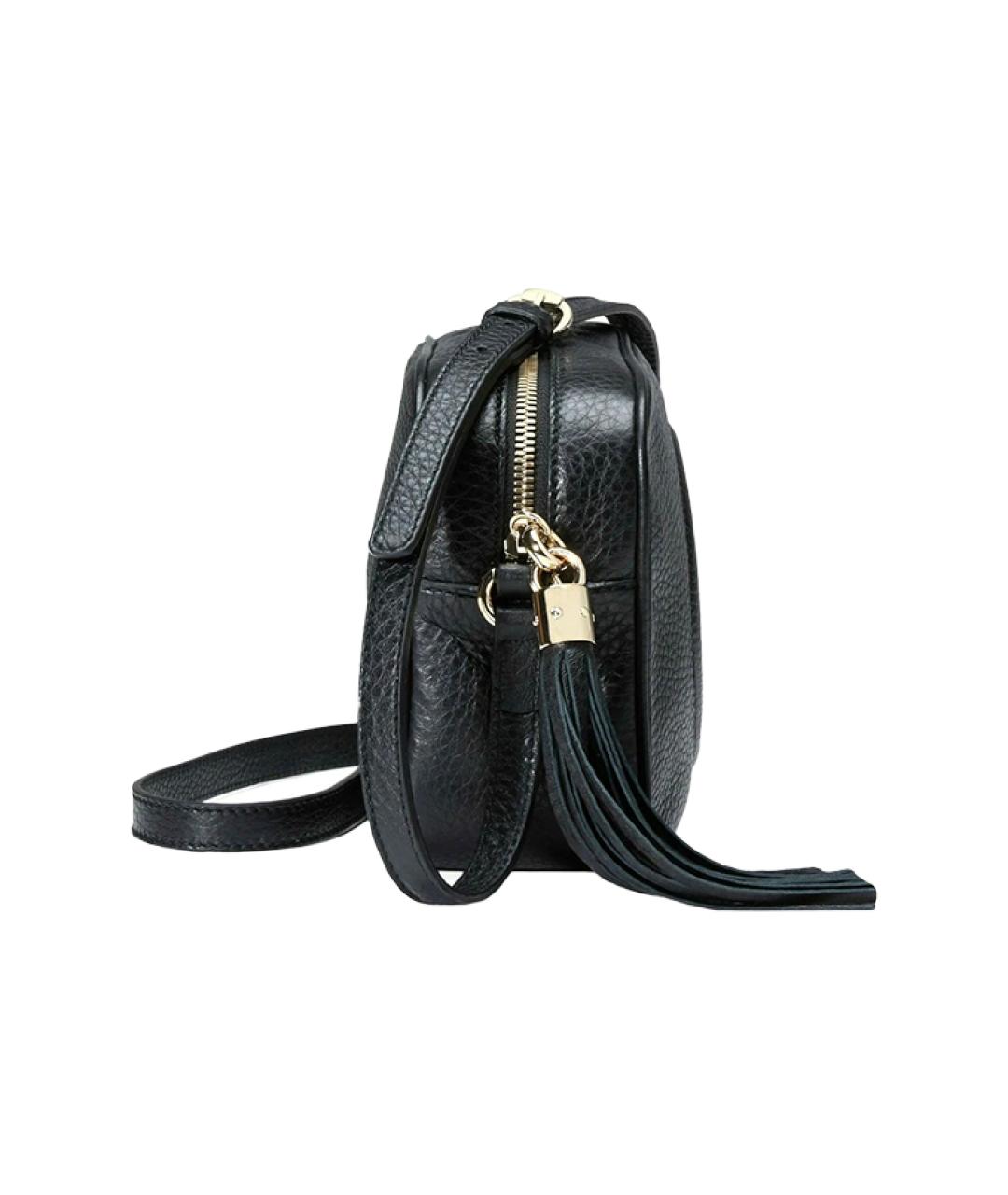 GUCCI Черная кожаная сумка через плечо, фото 4