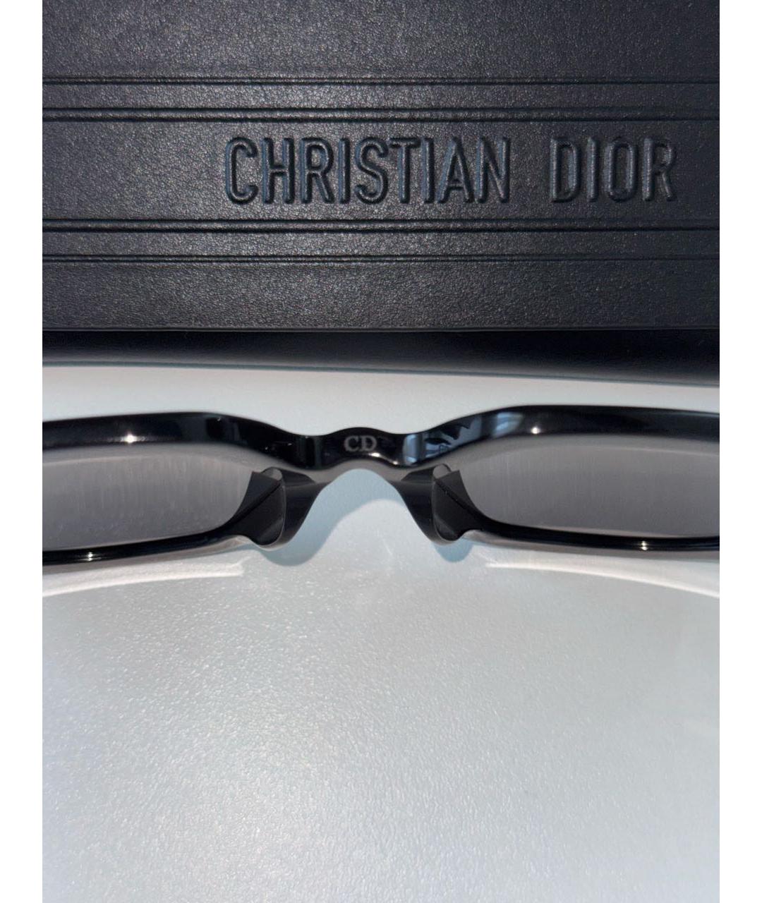 CHRISTIAN DIOR Черные пластиковые солнцезащитные очки, фото 3