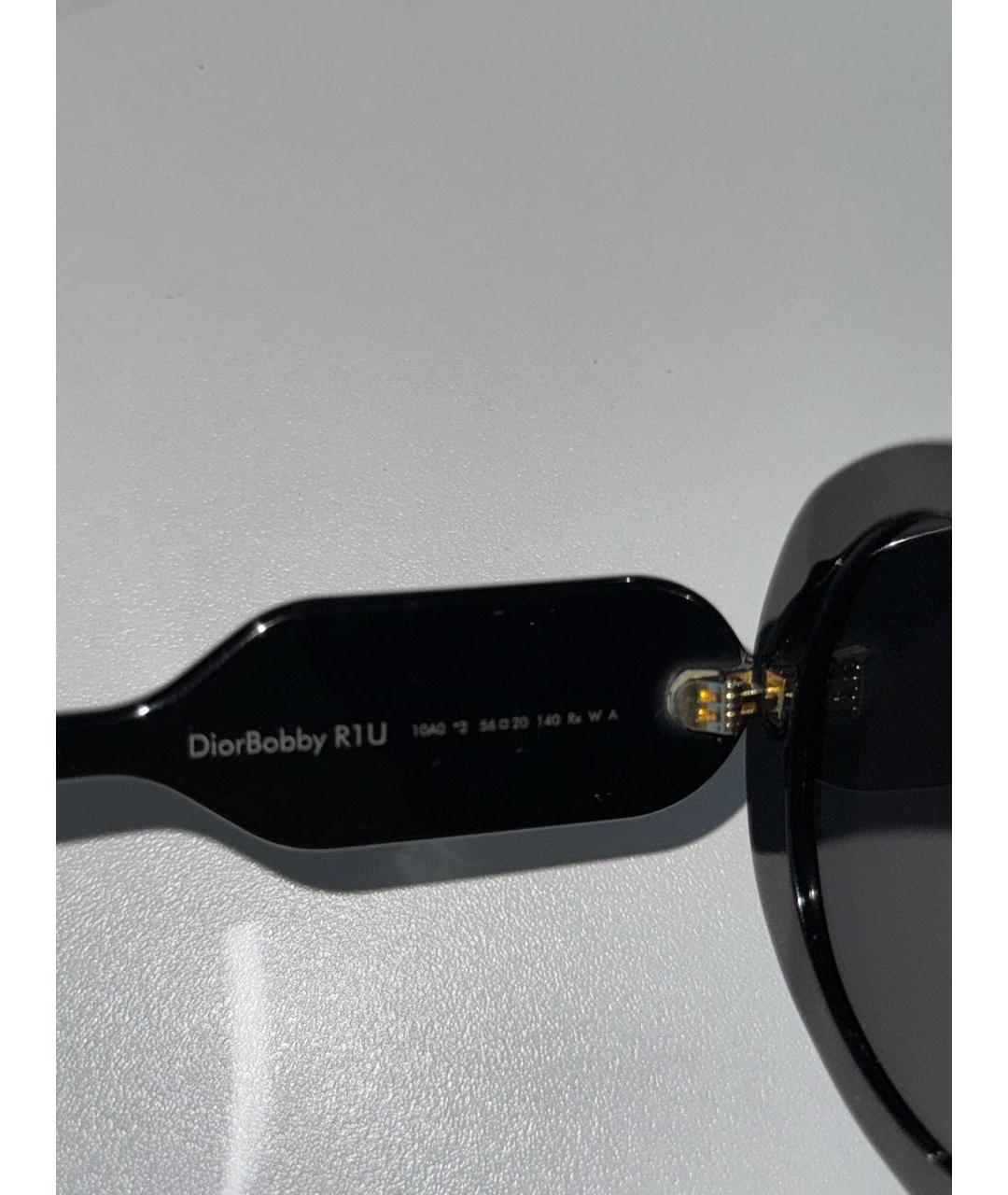 CHRISTIAN DIOR Черные пластиковые солнцезащитные очки, фото 6