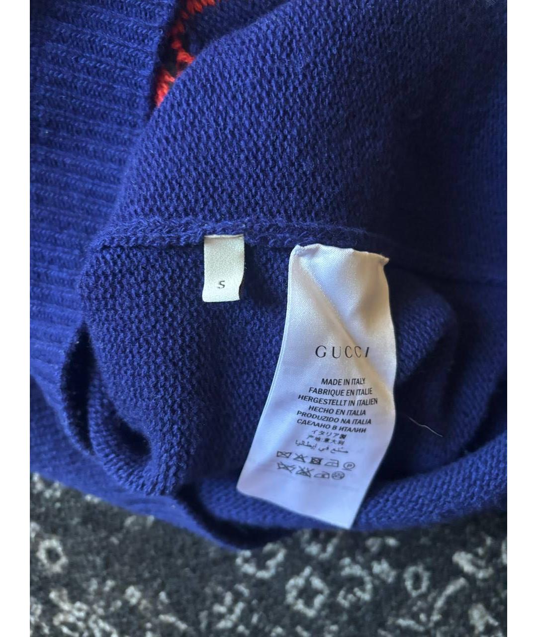 GUCCI Темно-синий джемпер / свитер, фото 2