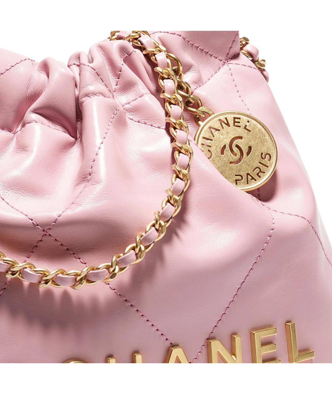 CHANEL Розовая кожаная сумка через плечо, фото 4