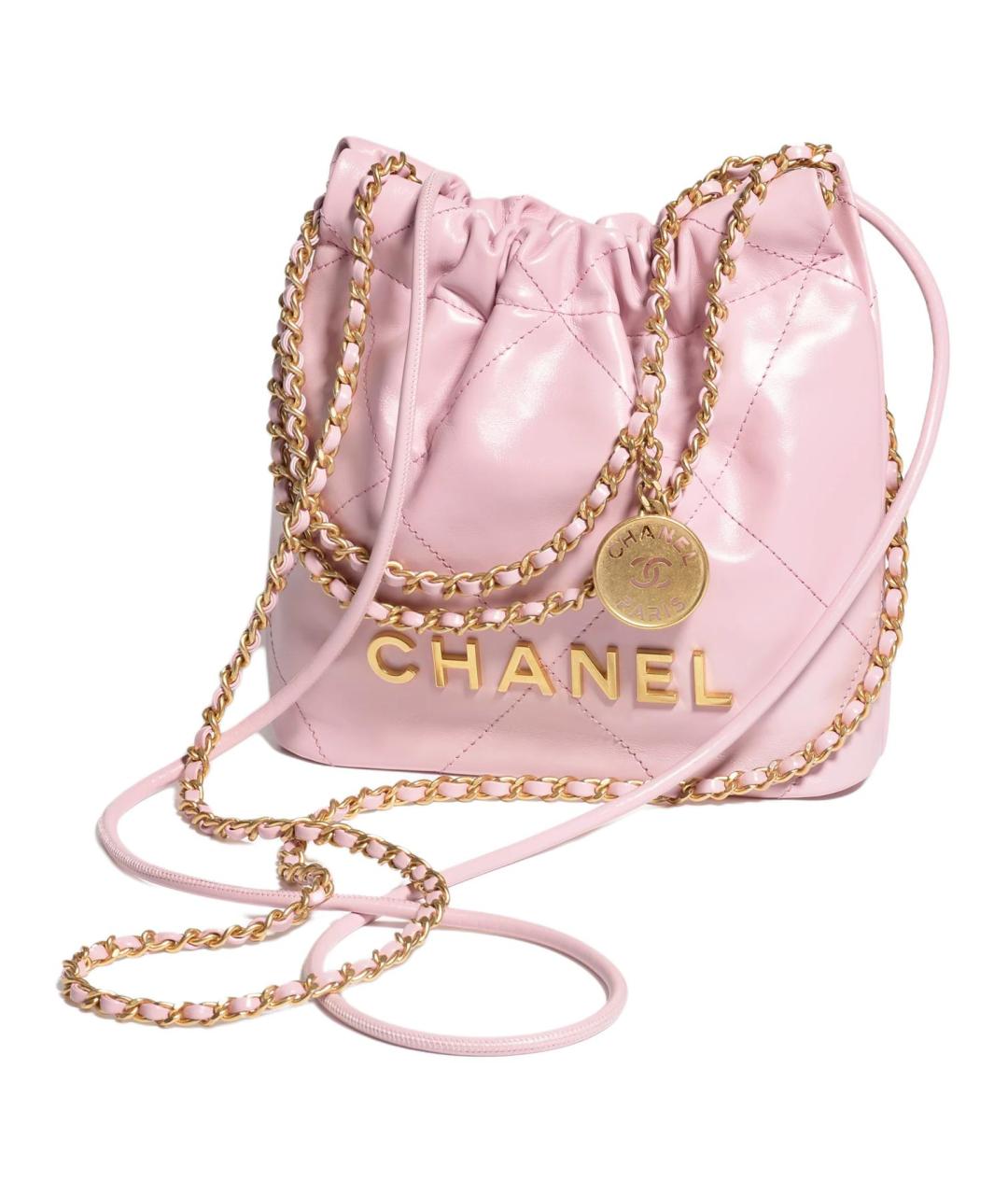 CHANEL Розовая кожаная сумка через плечо, фото 2