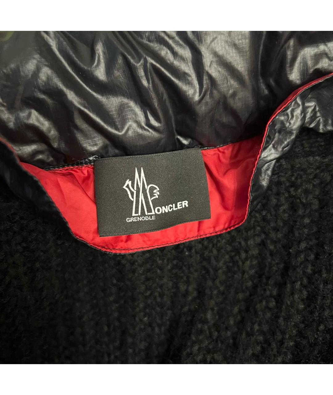 MONCLER GRENOBLE Черный шерстяной кардиган, фото 7