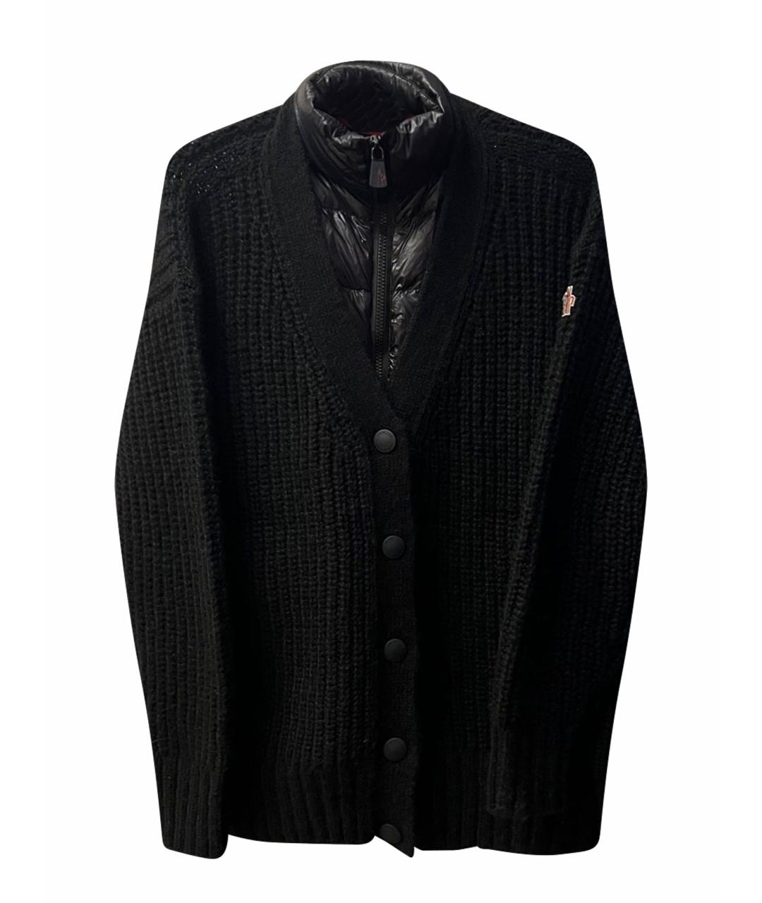 MONCLER GRENOBLE Черный шерстяной кардиган, фото 1
