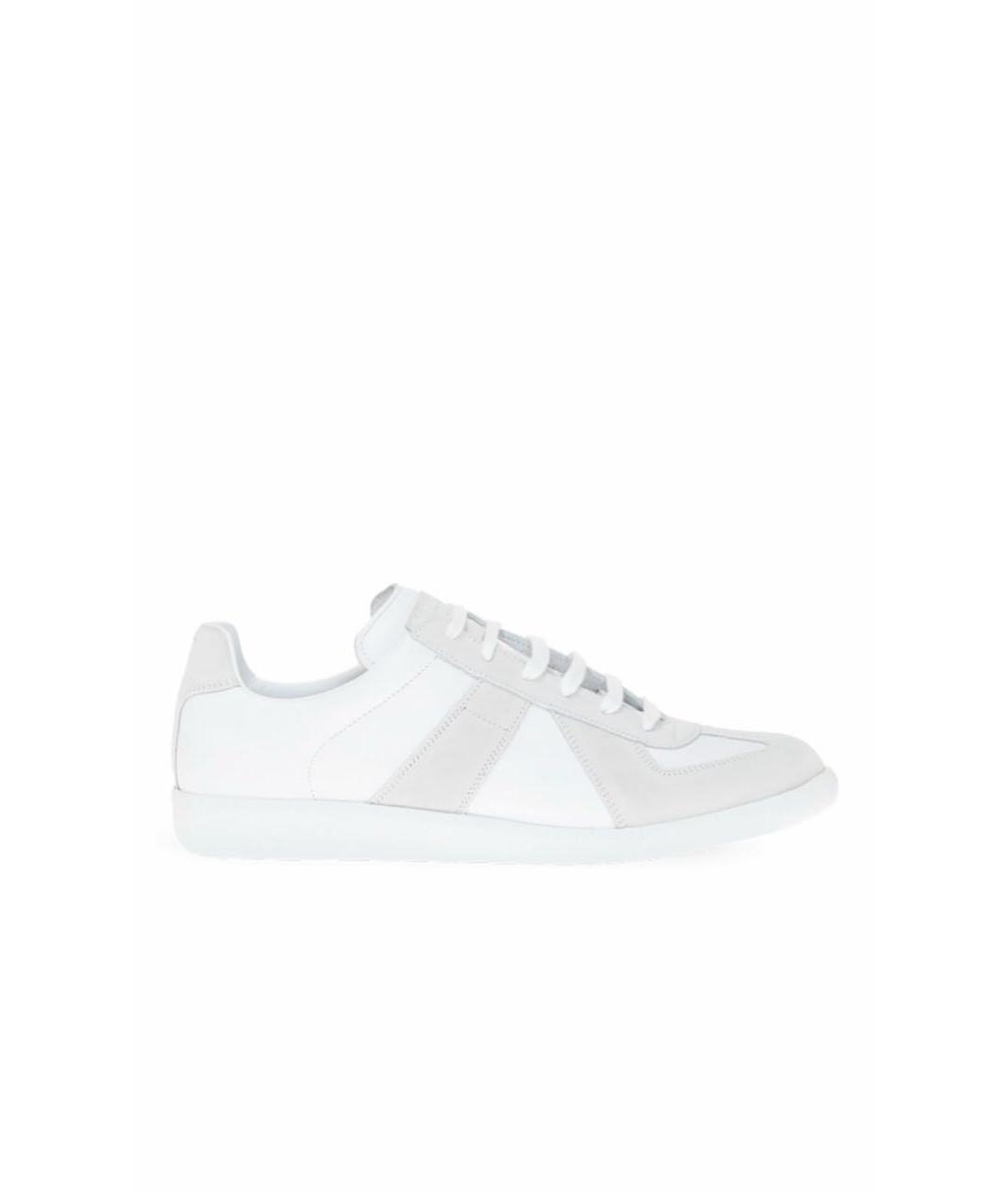 MAISON MARGIELA Белые кожаные кеды, фото 7