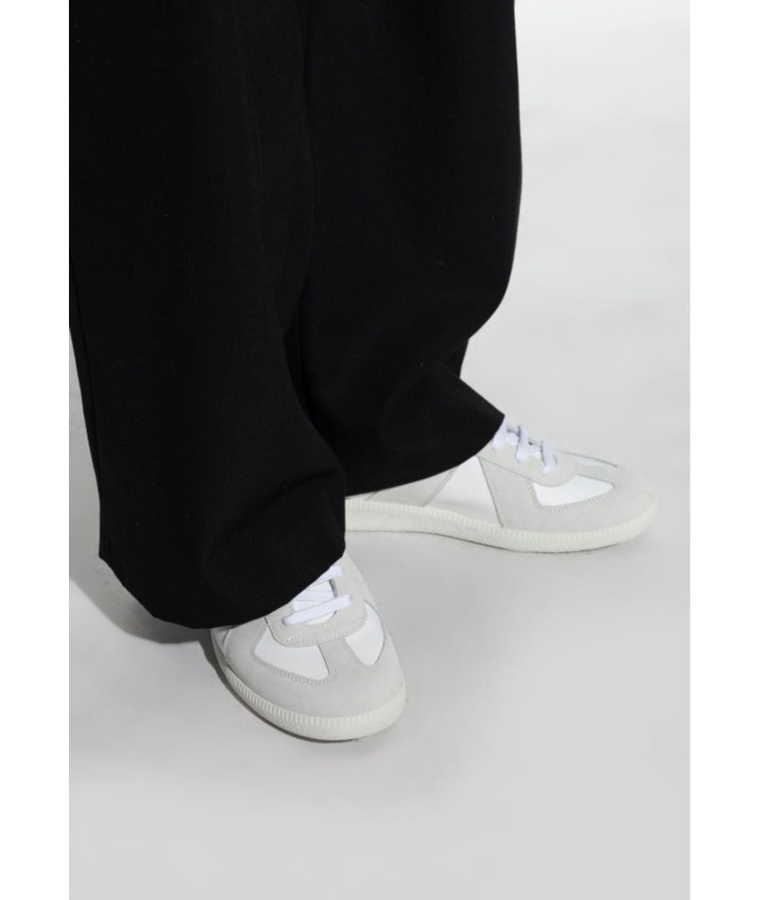 MAISON MARGIELA Белые кожаные кеды, фото 2