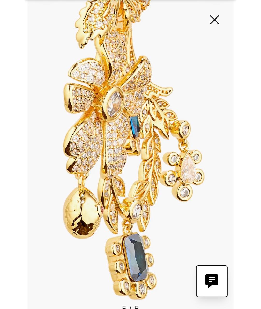 ZIMMERMANN Золотые позолоченные серьги, фото 5