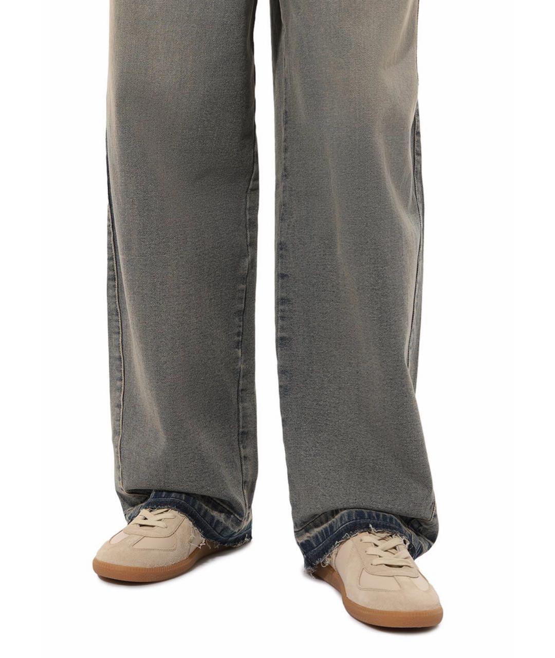 MAISON MARGIELA Бежевые кожаные кеды, фото 4