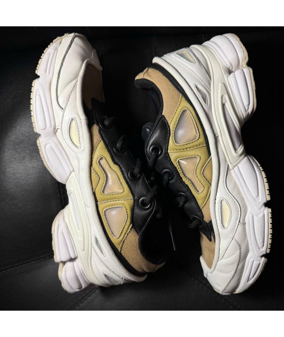 ADIDAS X RAF SIMONS Белые кожаные низкие кроссовки / кеды, фото 4