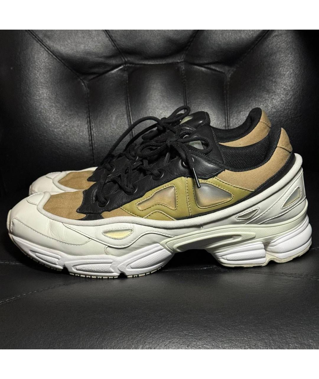 ADIDAS X RAF SIMONS Белые кожаные низкие кроссовки / кеды, фото 3