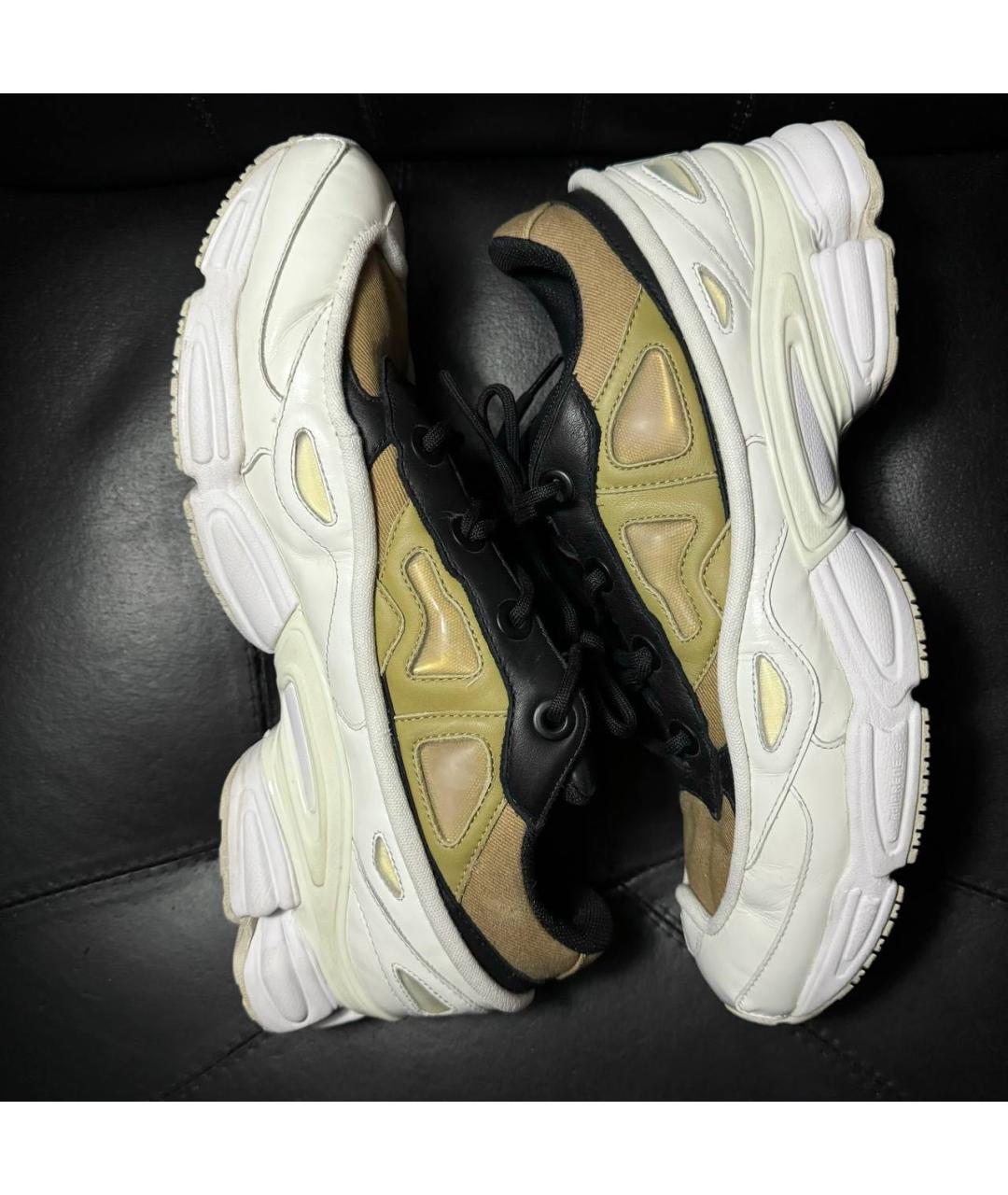 ADIDAS X RAF SIMONS Белые кожаные низкие кроссовки / кеды, фото 5