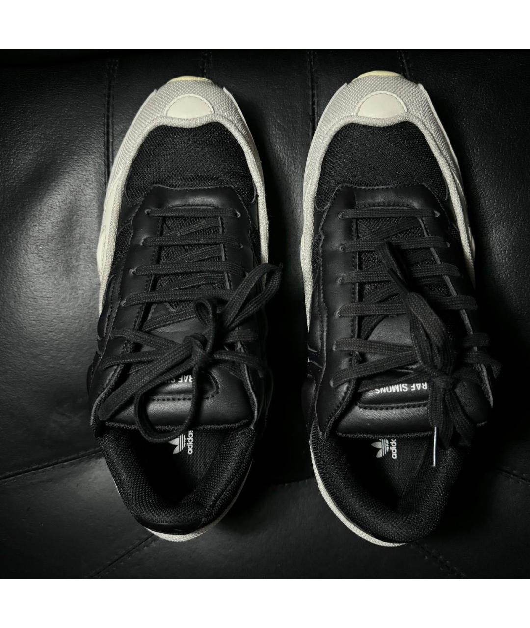 ADIDAS X RAF SIMONS Черные текстильные низкие кроссовки / кеды, фото 6