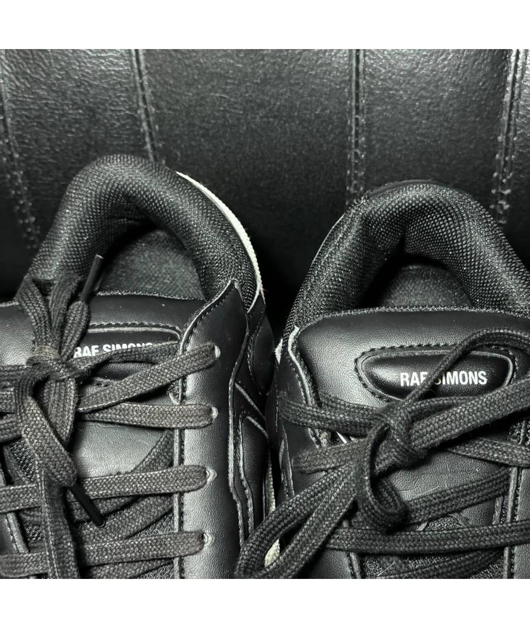 ADIDAS X RAF SIMONS Черные текстильные низкие кроссовки / кеды, фото 7