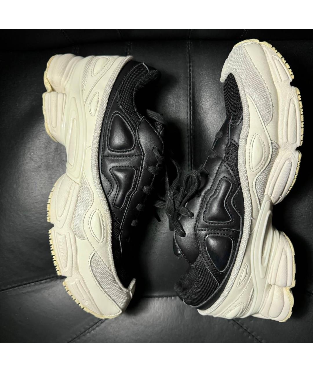 ADIDAS X RAF SIMONS Черные текстильные низкие кроссовки / кеды, фото 3