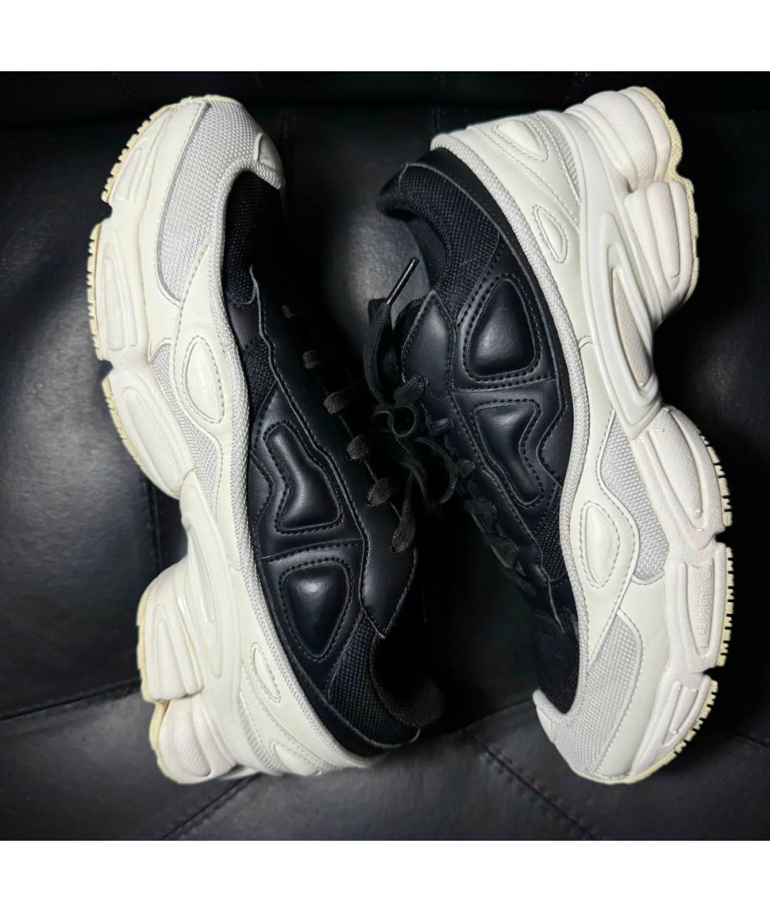 ADIDAS X RAF SIMONS Черные текстильные низкие кроссовки / кеды, фото 4