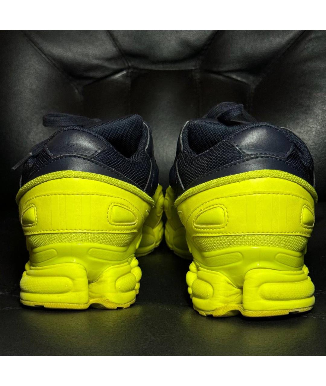 ADIDAS X RAF SIMONS Желтые текстильные низкие кроссовки / кеды, фото 2